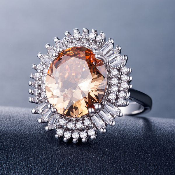 new engagement crystal ring for women statement rings fashion jewelry with full shiny cubiz zircon female ring, Silver
new engagement crystal ring for women statement rings fashion jewelry with full shiny cubiz zircon female ring, Silver
