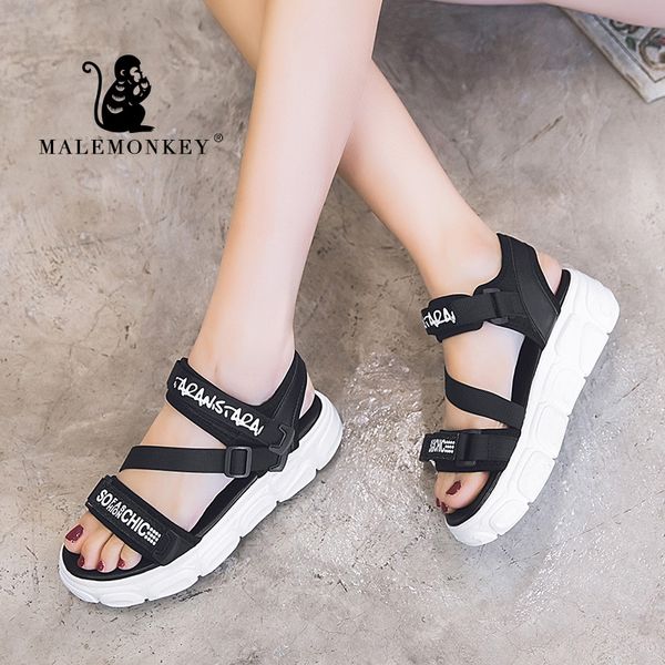 malemonkey 023068 flat sandals woman 2020 new summer casual soft sandals breathable sandalias mujer comfortable women, Black 
malemonkey 023068 flat sandals woman 2020 new summer casual soft sandals breathable sandalias mujer comfortable women, Black