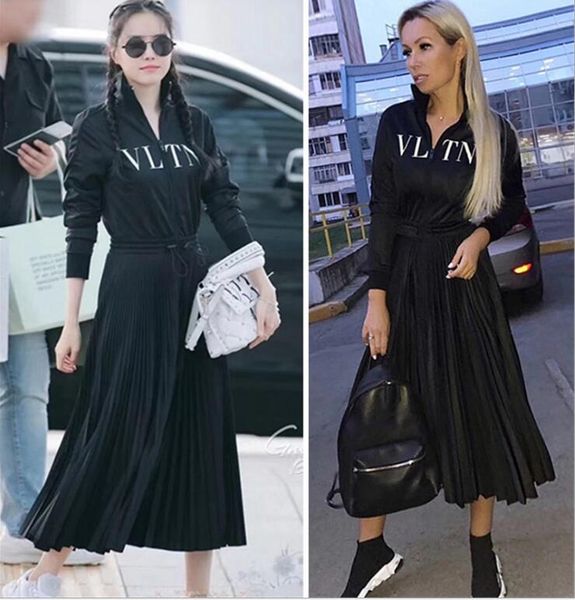 2019 de igner women dre high end black tand collar long leeve pleat long womne dre letter print zipper celebrity tyle dre, Black;gray
2019 de igner women dre high end black tand collar long leeve pleat long womne dre letter print zipper celebrity tyle dre, Black;gray