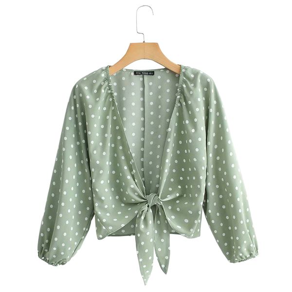 2019 summer women's blouses and dot shirts 3/4 sleeve deep v-neck bow tie female loose shirt, White
2019 summer women's blouses and dot shirts 3/4 sleeve deep v-neck bow tie female loose shirt, White