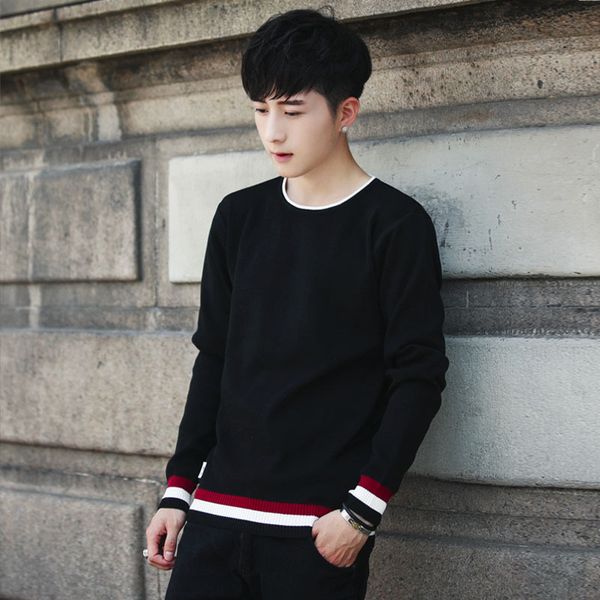 striped thick men knitted pullover sweater o-neck casual mens long sleeve pullover slim korean style mens designer sweater, White;black
striped thick men knitted pullover sweater o-neck casual mens long sleeve pullover slim korean style mens designer sweater, White;black