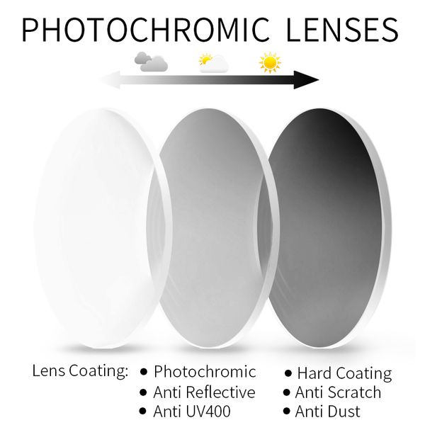 1.61 pchromic single vision 1.67 index 1.56 prescription optical spectacles lenses with fast color change performance,2pcs
1.61 pchromic single vision 1.67 index 1.56 prescription optical spectacles lenses with fast color change performance,2pcs