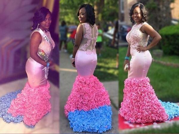 2019 sheer lace appliques slim mermaid prom dresses with 3d flowers adorned long ladies pageant party gowns custom vestidos de soiree, Black
2019 sheer lace appliques slim mermaid prom dresses with 3d flowers adorned long ladies pageant party gowns custom vestidos de soiree, Black
