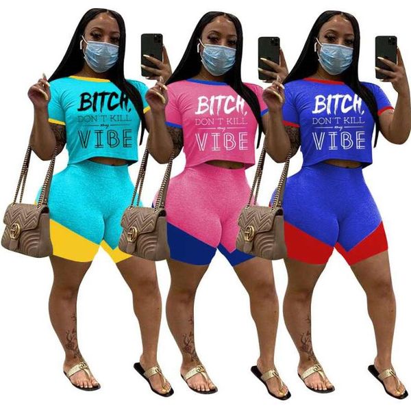 summer women sports suit letters short sleeve t shirt tee shorts set patchwork color two piece outfits tracksuit d6203, White
summer women sports suit letters short sleeve t shirt tee shorts set patchwork color two piece outfits tracksuit d6203, White