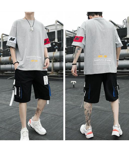 men's tracksuits 50% off summer 2021 clothing set casual letter printed short for men 5 colors size  to 5xl j9570-97908-e, Gray 
men's tracksuits 50% off summer 2021 clothing set casual letter printed short for men 5 colors size  to 5xl j9570-97908-e, Gray