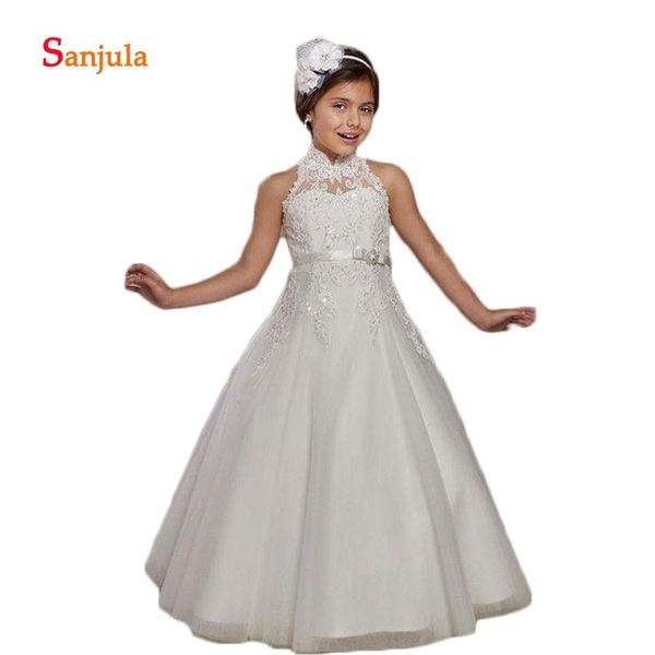 lace appliques high neck flower girls dresses ivory tulle skirt a-line girls first communion dress long shiny beaded gown d1504, Red;yellow
lace appliques high neck flower girls dresses ivory tulle skirt a-line girls first communion dress long shiny beaded gown d1504, Red;yellow