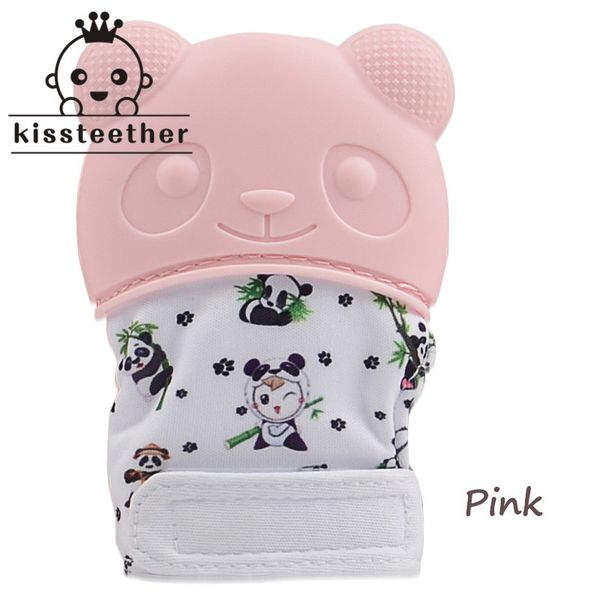 1шт силикон panda golves младенец teether уход аксессуары мягкая дышащая ткань красочный визуально силиконовый teether