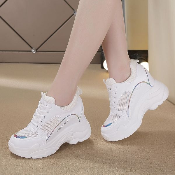 mesh elevator small white shoes women's 2019 summer new style thick bottomed athletic shoes versatile punched sheet casual, Black
mesh elevator small white shoes women's 2019 summer new style thick bottomed athletic shoes versatile punched sheet casual, Black