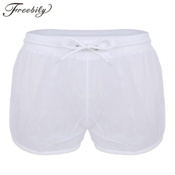 male mens soft see through fabric drawstring shorts lightweight casual swimming boxer shorts panties homme swimwear loose
male mens soft see through fabric drawstring shorts lightweight casual swimming boxer shorts panties homme swimwear loose