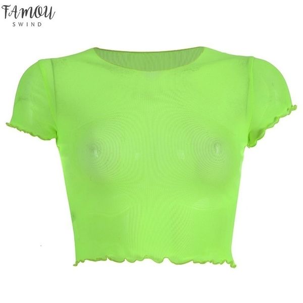 casual neon green mesh female transparent solid short sleeve crop 2020 summer streetwear tshirt tee shirt femme, White
casual neon green mesh female transparent solid short sleeve crop 2020 summer streetwear tshirt tee shirt femme, White