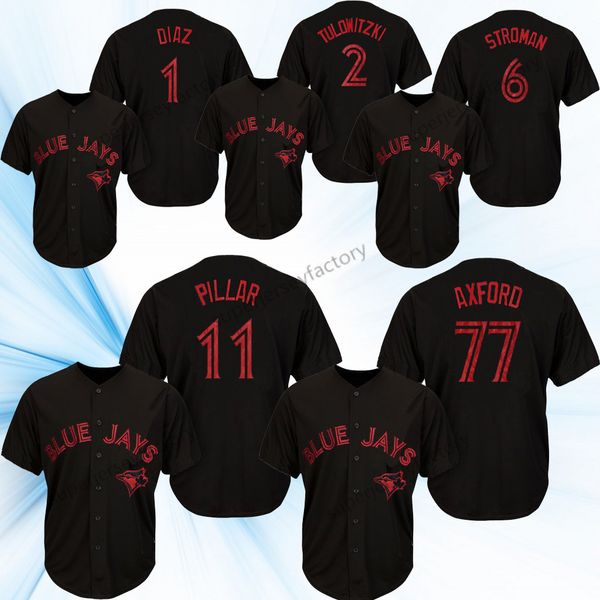 Blue Jay jersey 11 Kevin Pillar 14 Justin Smoak 54 Roberto Osuna 12 Roberto Alomar 27 Carlos Gomez 21 ChristianArroyo Baseball Jerseys Black
Blue Jay jersey 11 Kevin Pillar 14 Justin Smoak 54 Roberto Osuna 12 Roberto Alomar 27 Carlos Gomez 21 ChristianArroyo Baseball Jerseys Black