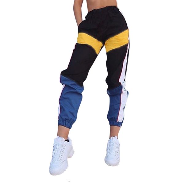 women high waist patchwork pants black pencil pants streetwear cargo pants loose jogger trousers women 2019 sweatpants#j30, Black;white
women high waist patchwork pants black pencil pants streetwear cargo pants loose jogger trousers women 2019 sweatpants#j30, Black;white