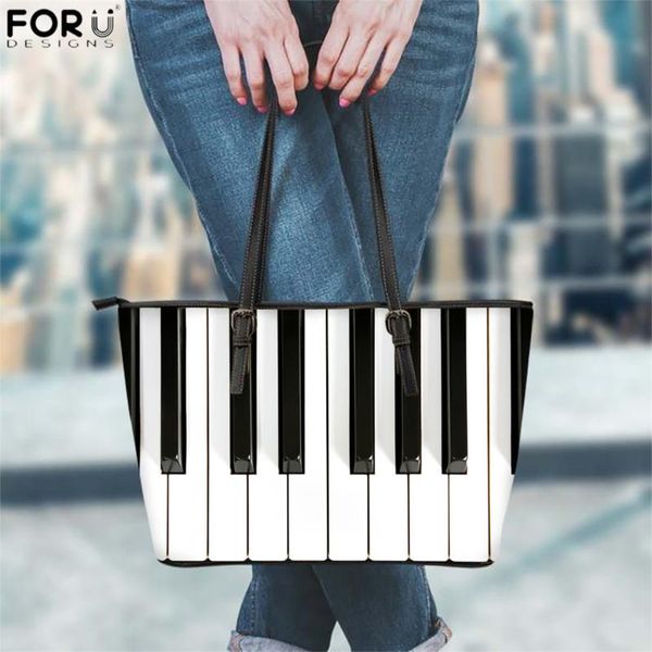 forudesigns 2020 large capacity tote bags woman black white piano keys print design pu leather handbags ladies beach bag
forudesigns 2020 large capacity tote bags woman black white piano keys print design pu leather handbags ladies beach bag