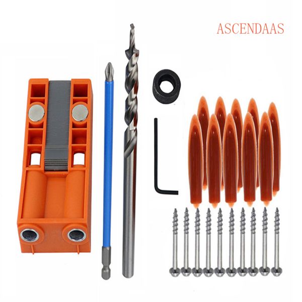 2-in-1 woodworking drilling hole abs plastic clined locator oblique hole jig kit twist drill step drill set cs-002
2-in-1 woodworking drilling hole abs plastic clined locator oblique hole jig kit twist drill step drill set cs-002