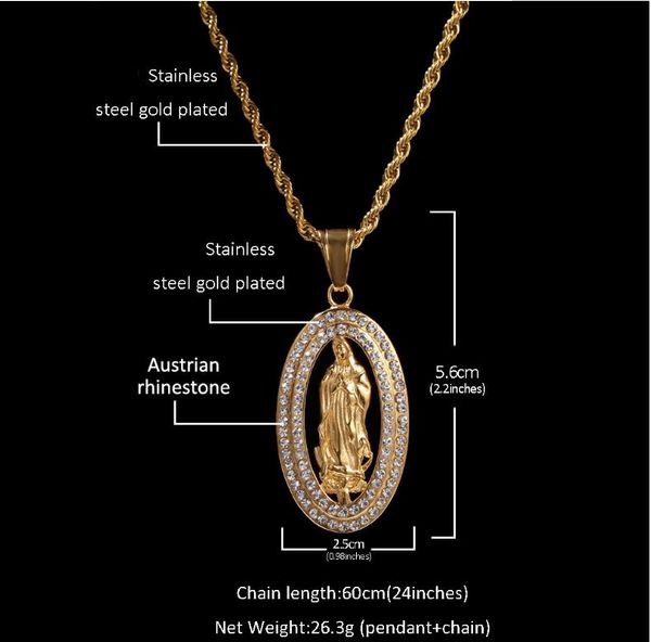 latest designer luxurious hip-hop accessories stainless steel elliptical notre dame full drill pendant vacuum plated rhinestone pendant euro, Black
latest designer luxurious hip-hop accessories stainless steel elliptical notre dame full drill pendant vacuum plated rhinestone pendant euro, Black