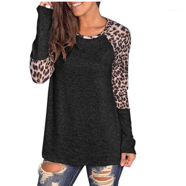 pullover crew neck long sleeve womens tshirts casual females clothing leopard panelled womens designer tshirts fashion, White
pullover crew neck long sleeve womens tshirts casual females clothing leopard panelled womens designer tshirts fashion, White