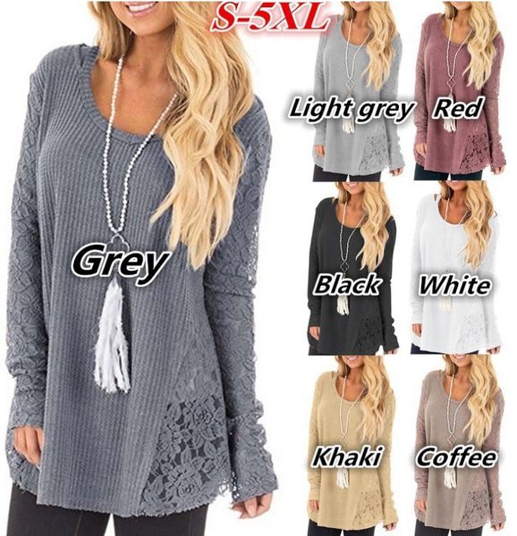 2020 Brand New Women's Longsleeve Loose Lace Casual Shirt Spring Autumn Tops T-Shirt Fashion Women Clothes BM0815
2020 Brand New Women's Longsleeve Loose Lace Casual Shirt Spring Autumn Tops T-Shirt Fashion Women Clothes BM0815