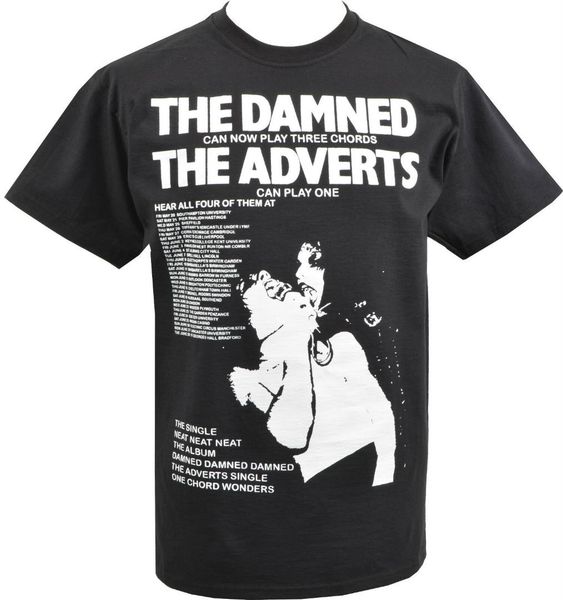 mens punk t-shirt damned & the adverts gaye advert gig guide poster 1977 s-5xl, White;black
mens punk t-shirt damned & the adverts gaye advert gig guide poster 1977 s-5xl, White;black
