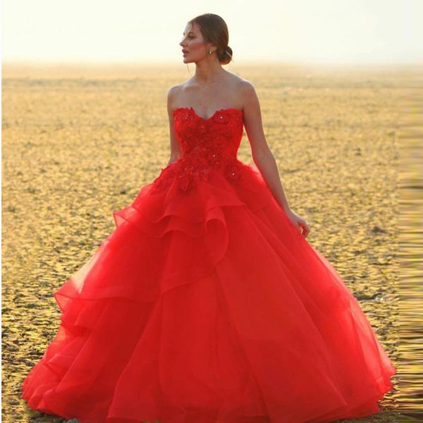 vintage ball gown red prom dresses sweetheart 3d flower with bead tiered bottom party gown tulle puffy long graduation dress 2019, Black
vintage ball gown red prom dresses sweetheart 3d flower with bead tiered bottom party gown tulle puffy long graduation dress 2019, Black