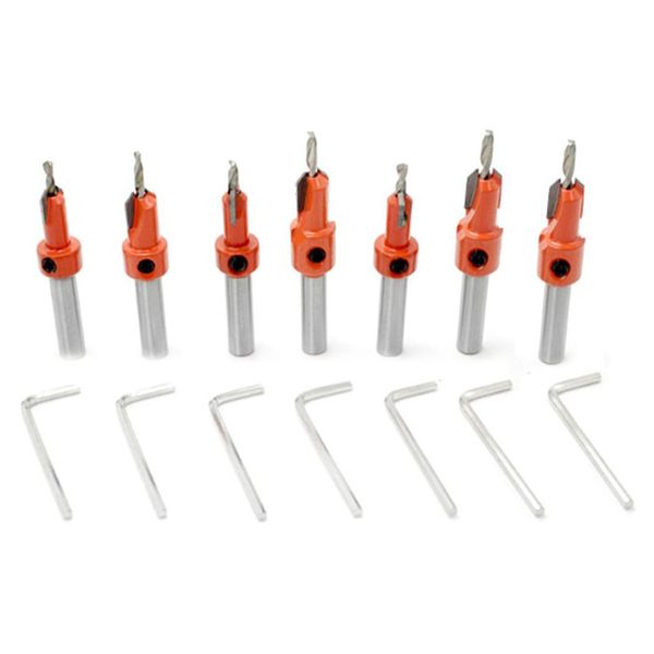 7pcs woodworking step drill bit 2.8x8mm-3.5x8mm countersunk head wood taper sink hole screw hole chamfering drill
7pcs woodworking step drill bit 2.8x8mm-3.5x8mm countersunk head wood taper sink hole screw hole chamfering drill