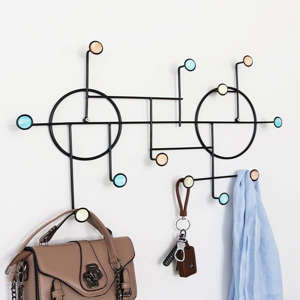 wrought iron metal hook wall mounted clothes hanger coat rack hanging storage shelf 9 10 12 hooks
wrought iron metal hook wall mounted clothes hanger coat rack hanging storage shelf 9 10 12 hooks
