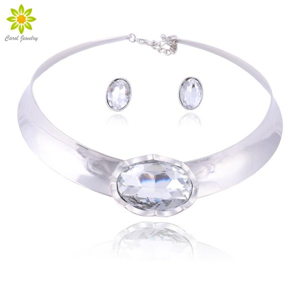 fashion statement oval jewelry sets women mother silver plated collar chokers african necklace earrings birthday gifts, Slivery;golden
fashion statement oval jewelry sets women mother silver plated collar chokers african necklace earrings birthday gifts, Slivery;golden