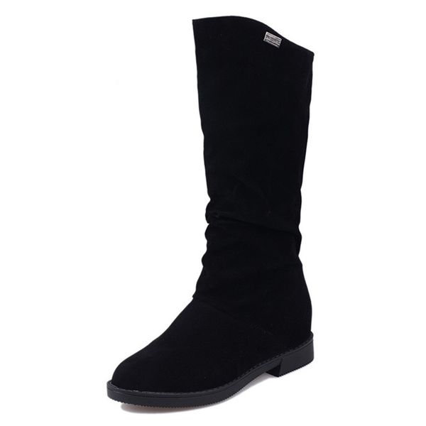 Autumn Spring Women Boots Matte Flock Boots For Female Ladies Height Increased Low Heel Shoes Lady Mid Calf High Boots, Black
Autumn Spring Women Boots Matte Flock Boots For Female Ladies Height Increased Low Heel Shoes Lady Mid Calf High Boots, Black