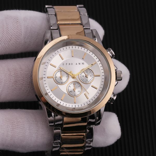 brand quartz wrist watch for women men's with 3 dials style metal steel band watches ar17, Slivery;brown
brand quartz wrist watch for women men's with 3 dials style metal steel band watches ar17, Slivery;brown