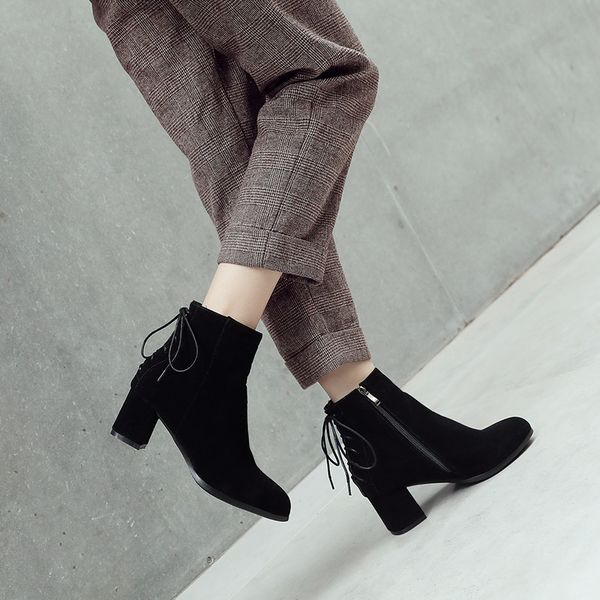 ymechic winter black beige women ankle boots back cross tied design block high heel office ladies daily shoes large size 34-43
ymechic winter black beige women ankle boots back cross tied design block high heel office ladies daily shoes large size 34-43