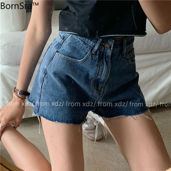 women's jeans bornsra 2021 summer vintage softener regular button short pant irregular light shorts high waist blue woman
women's jeans bornsra 2021 summer vintage softener regular button short pant irregular light shorts high waist blue woman