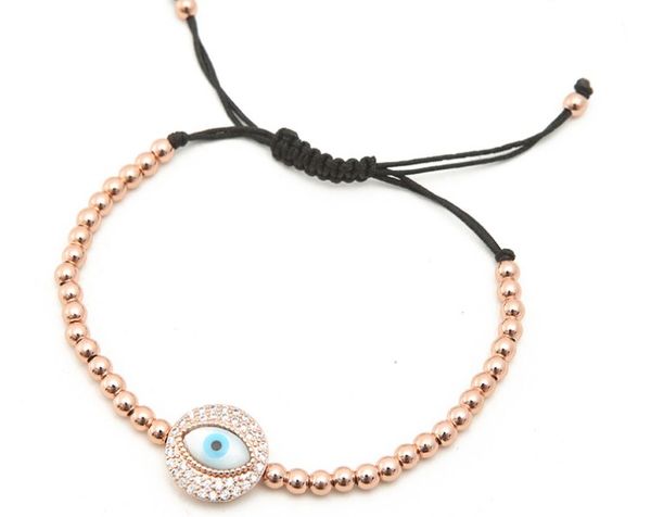 gold silver micro pave cz cubic zirconia rope adjusted copper beads bracelet xy434 eye charm braided bangles women, Black
gold silver micro pave cz cubic zirconia rope adjusted copper beads bracelet xy434 eye charm braided bangles women, Black