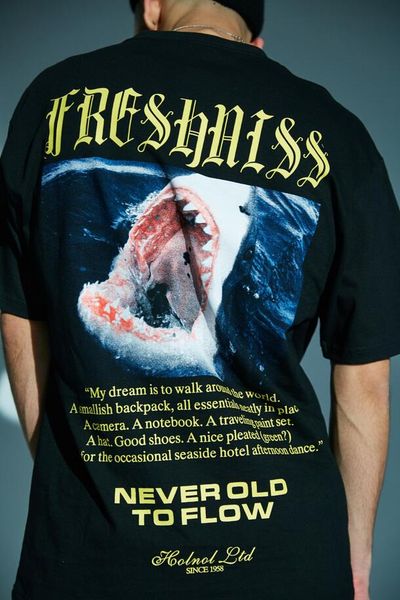 mens shark printed round neck cotton t shirt brand summer designer short sleeve oversize hip hop casual boyfriend shirt tee ld05, White;black
mens shark printed round neck cotton t shirt brand summer designer short sleeve oversize hip hop casual boyfriend shirt tee ld05, White;black
