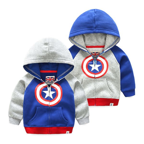 boys spring autumn hooded sweatshirt baby boy cartoon captain america print zipper jacket children fleece clothes 2-6 years, Black
boys spring autumn hooded sweatshirt baby boy cartoon captain america print zipper jacket children fleece clothes 2-6 years, Black