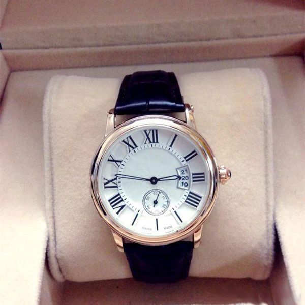 fashion mens watches 41mm dial quartz with calendar leather strap watch business wristwatches for men's gift, Slivery;brown
fashion mens watches 41mm dial quartz with calendar leather strap watch business wristwatches for men's gift, Slivery;brown