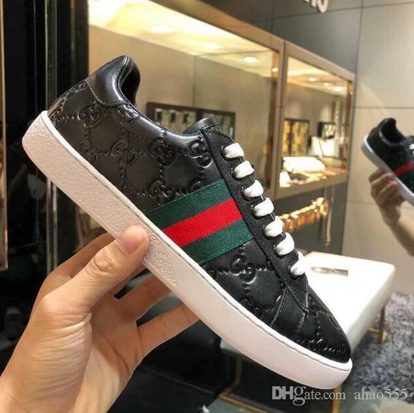 Designer Top Quality Ace White Black New Embroidered Mens Womens Genuine Leather Sneakers Luxury Brand Casual Shoes
Designer Top Quality Ace White Black New Embroidered Mens Womens Genuine Leather Sneakers Luxury Brand Casual Shoes