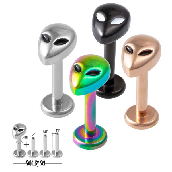aliens labret lip ring set stainless steel internally threaded ear cartilage tragus helix stud ear piercing women body jewelry, Slivery;golden
aliens labret lip ring set stainless steel internally threaded ear cartilage tragus helix stud ear piercing women body jewelry, Slivery;golden
