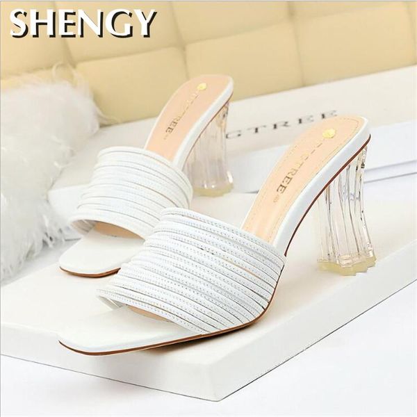 fashion ladies high heels new transparent crystal heel open toe high heel slippers summer sandals champagne color size 34-40, Black
fashion ladies high heels new transparent crystal heel open toe high heel slippers summer sandals champagne color size 34-40, Black