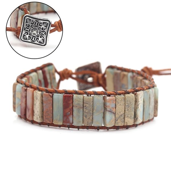 boho natural stone bracelet leather square stone handmade jewelry single leather wrap bracelet handmade jewelry, Black
boho natural stone bracelet leather square stone handmade jewelry single leather wrap bracelet handmade jewelry, Black