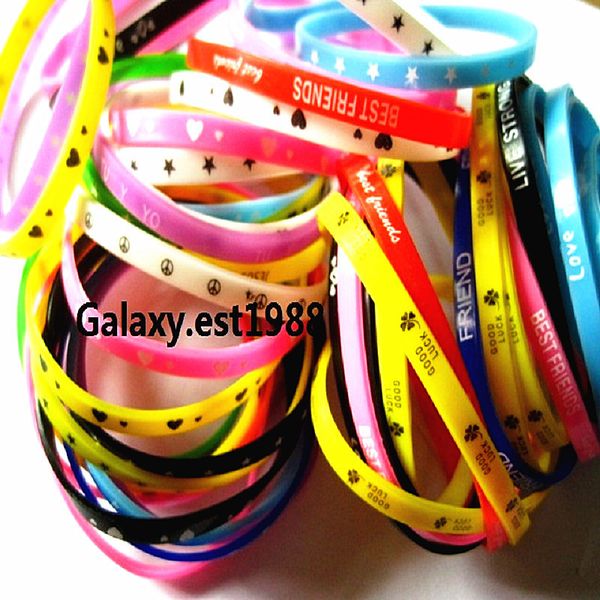 100pcs silicone wristbands bracelet colorful rubber girls boys kids bands sport bangle mixed design wholesale lots bulk, Golden;silver
100pcs silicone wristbands bracelet colorful rubber girls boys kids bands sport bangle mixed design wholesale lots bulk, Golden;silver