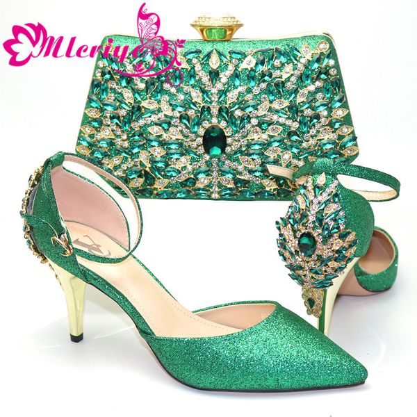 african style green color shoes and matching bag set italy elegant woman pumps shoes and bag set for wedding party, Black
african style green color shoes and matching bag set italy elegant woman pumps shoes and bag set for wedding party, Black