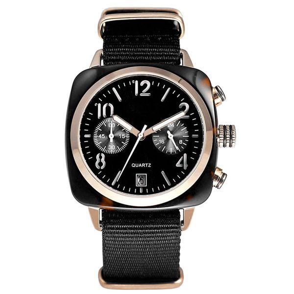 great fashion no calendar square sub-dial decor nylon band quartz wrist watch, Slivery;brown
great fashion no calendar square sub-dial decor nylon band quartz wrist watch, Slivery;brown