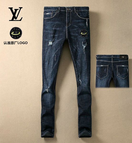 vl french classic brand jeans mens designer jeans high end slim jeans luxury fashion casual pants hole pants trend trousers, Blue
vl french classic brand jeans mens designer jeans high end slim jeans luxury fashion casual pants hole pants trend trousers, Blue