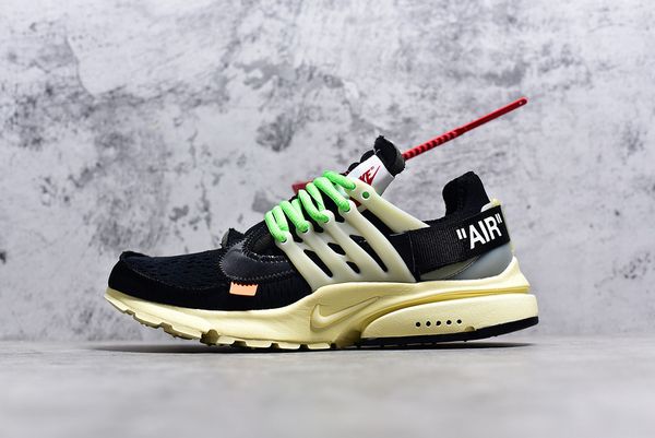 

air presto off-white ретро кроссовки мужчины спортсмены тренеры тройной черный белый сетка дышащий женщины открытый ходьба спортивные кроссо, Black