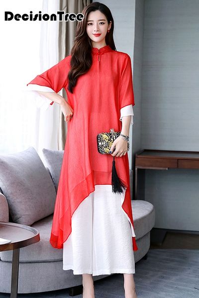 2019 aodai women qipao chinese style elegant qipao stand collar half sleeve asian casual chiffon long aodai, Red
2019 aodai women qipao chinese style elegant qipao stand collar half sleeve asian casual chiffon long aodai, Red