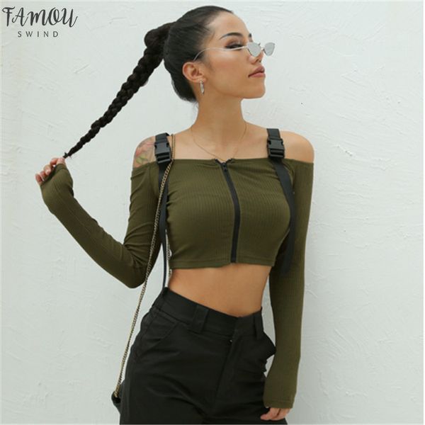trendy women clothes off shoulder zipper strap solid cotton casual long sleeve slim t shirts one pieces, White
trendy women clothes off shoulder zipper strap solid cotton casual long sleeve slim t shirts one pieces, White