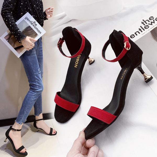 all-match fashion womens shoes 2020 open toe shoes buckle strap multicolored sandals med suit female beige clear heels luxury, Black
all-match fashion womens shoes 2020 open toe shoes buckle strap multicolored sandals med suit female beige clear heels luxury, Black