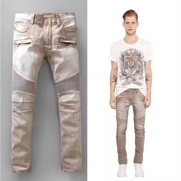 men's fashion lightweight stretch denim biker jeans male light yellow beige pockets cargo pants long trousers, Blue
men's fashion lightweight stretch denim biker jeans male light yellow beige pockets cargo pants long trousers, Blue