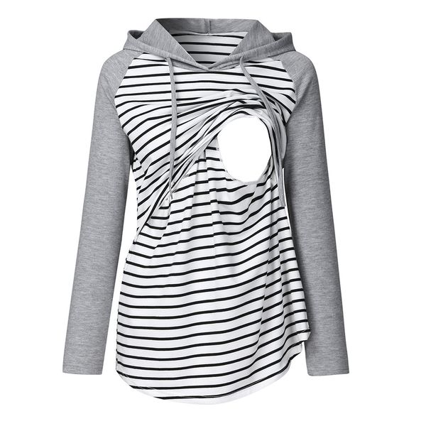 2019 Spring Maternity Women Nursing Stripe Hoodies Women Pregnant Nusring Maternity Long Sleeve Splicing Stripe Tops Hooded
2019 Spring Maternity Women Nursing Stripe Hoodies Women Pregnant Nusring Maternity Long Sleeve Splicing Stripe Tops Hooded