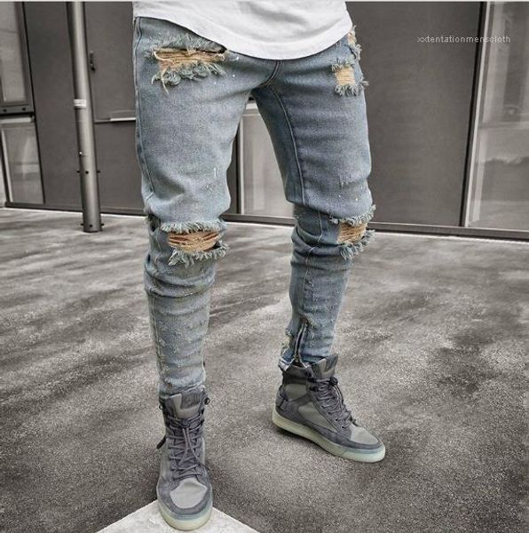 blue ripped jeans fashion holes zipper pencil pants casual draped slim fit pants mens clothing men designer denim
blue ripped jeans fashion holes zipper pencil pants casual draped slim fit pants mens clothing men designer denim