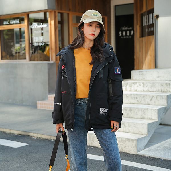 pike down jacket women's short 2019 winter selling korean-style loose thick couples white duck down hooded coat fashion, Black;white
pike down jacket women's short 2019 winter selling korean-style loose thick couples white duck down hooded coat fashion, Black;white